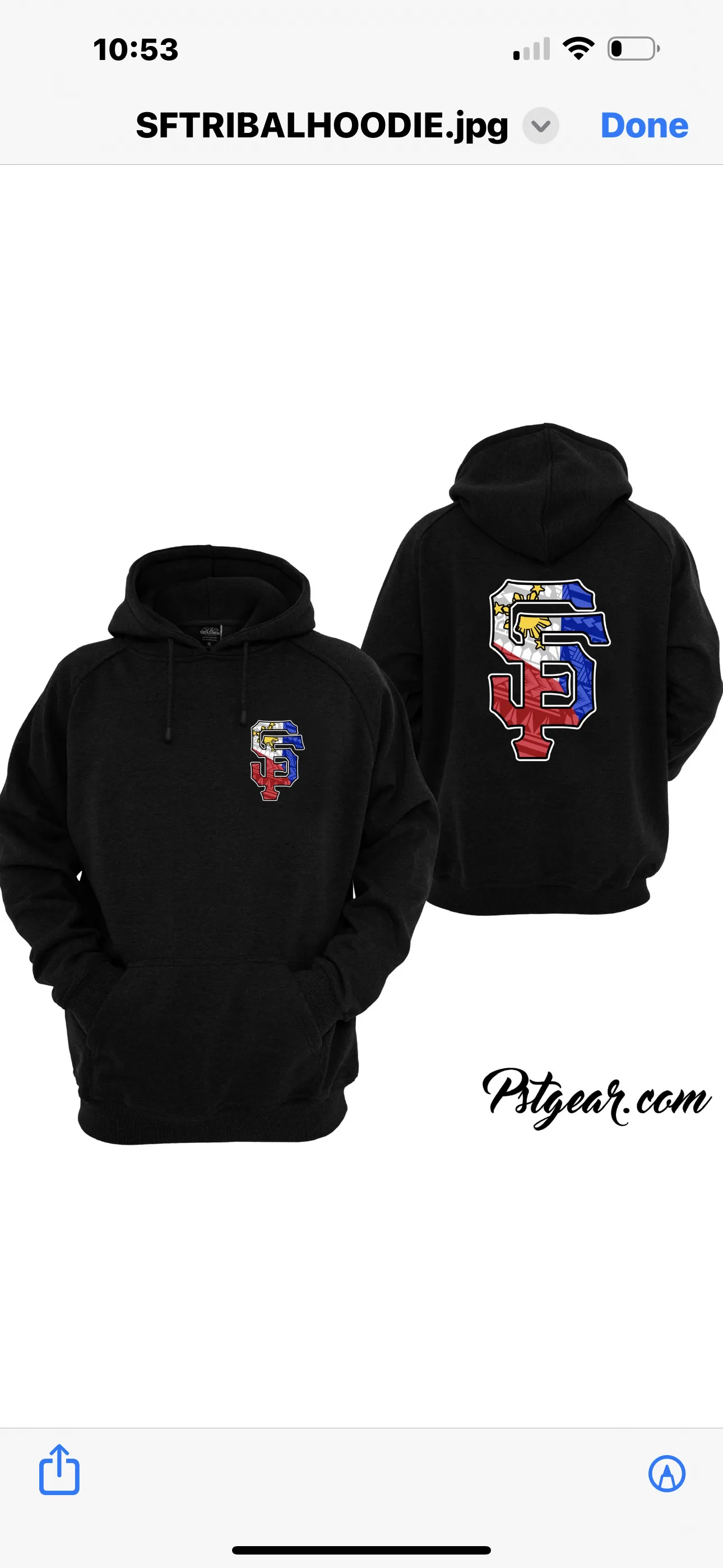 SF San Francisco Filipino Heritage 3 Stars and Sun Hoodie