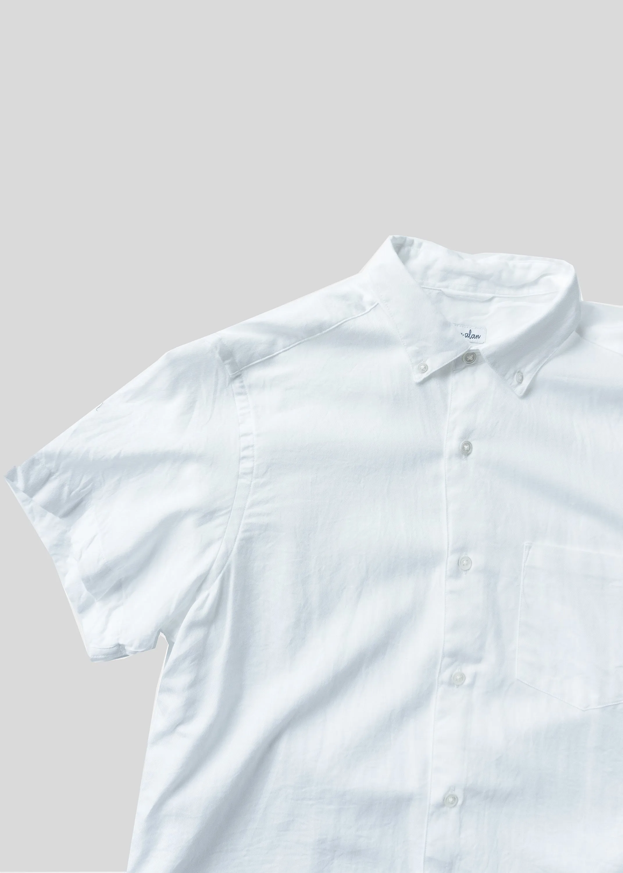 Short Sleeve Single Needle Shirt, Cloud