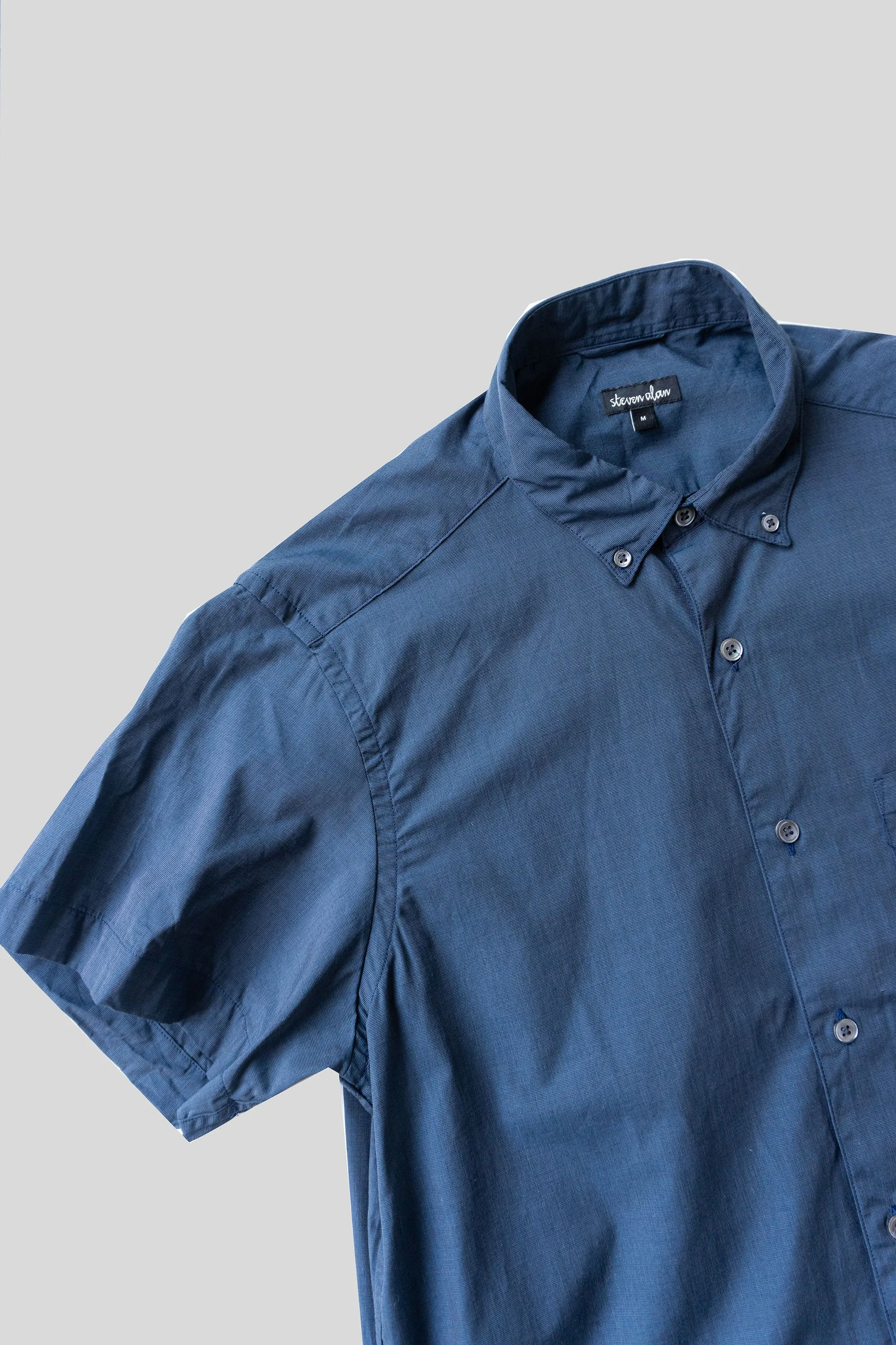 Short Sleeve Single Needle Shirt, Dark Teal