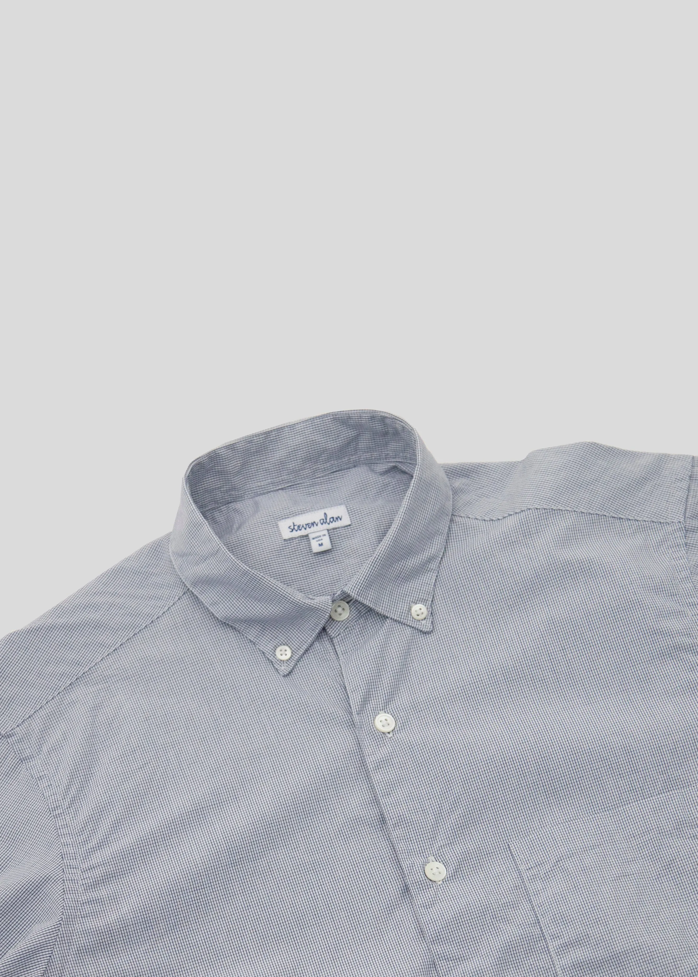 Short Sleeve Single Needle Shirt, Tattersall