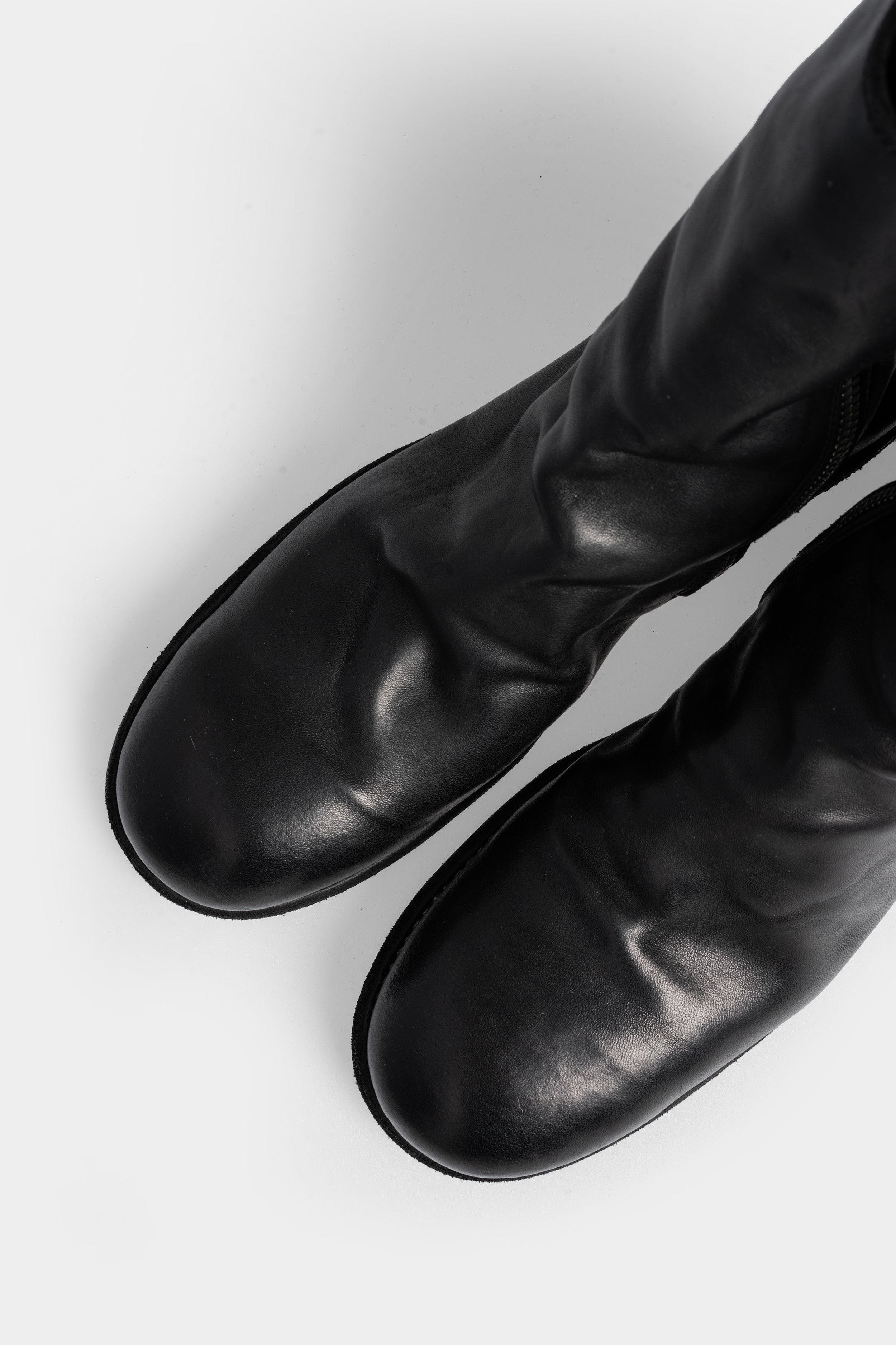 Side zip mid-top leather boots | 698X