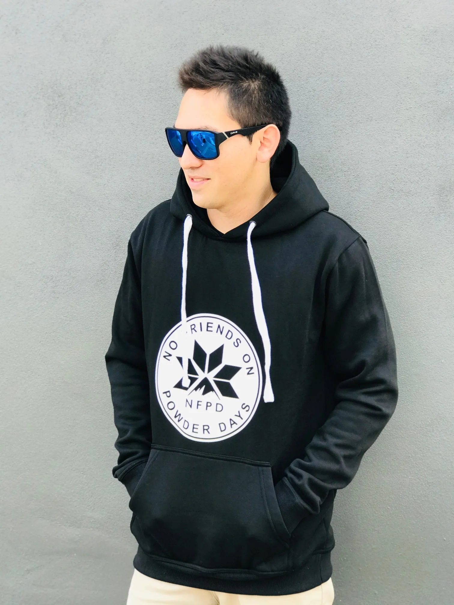 Ski/Snowboard Front Logo White NFPD Circle Snug Snow Hoodie - Unisex