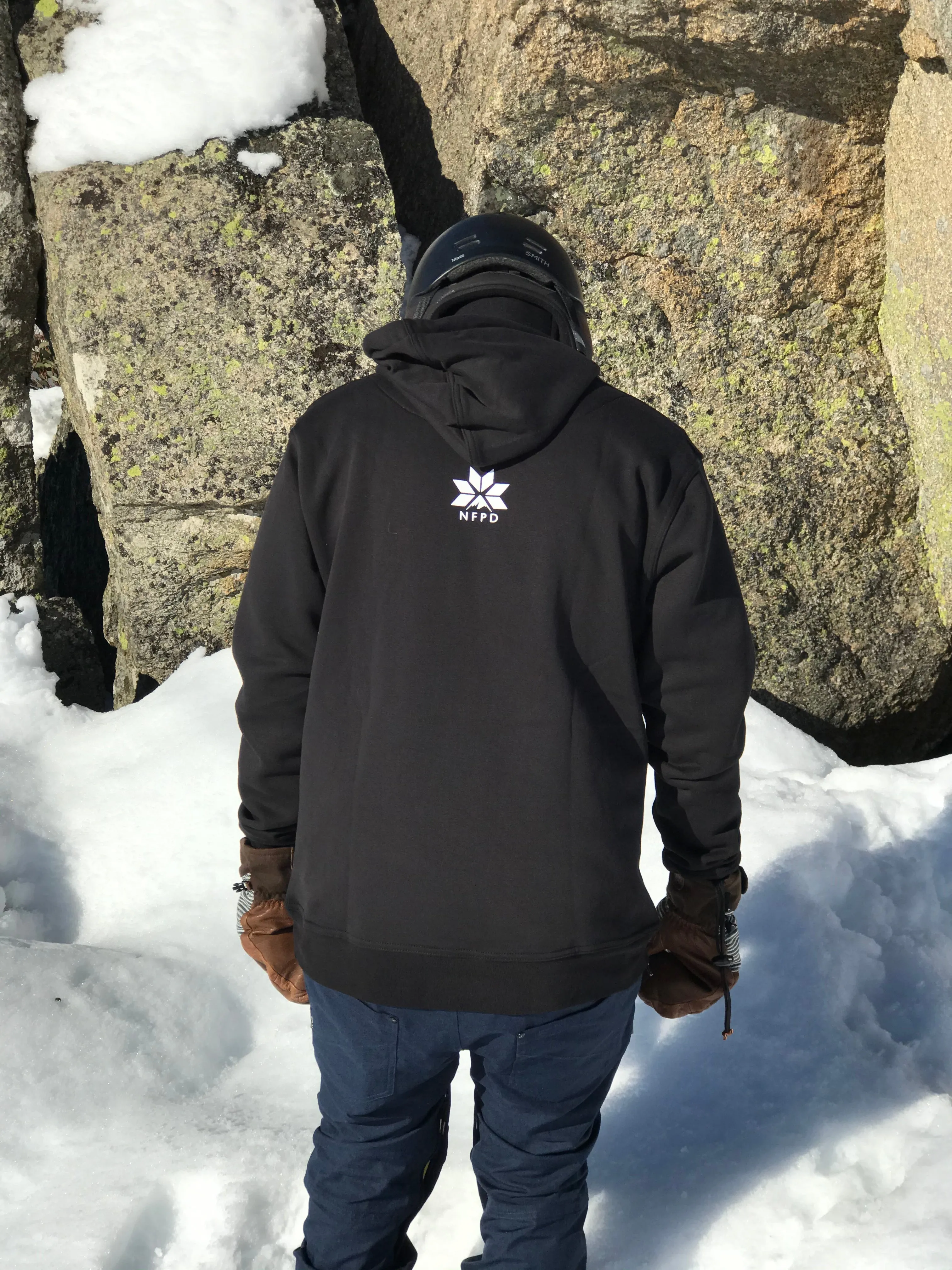 Ski/Snowboard Front Logo White NFPD Circle Snug Snow Hoodie - Unisex