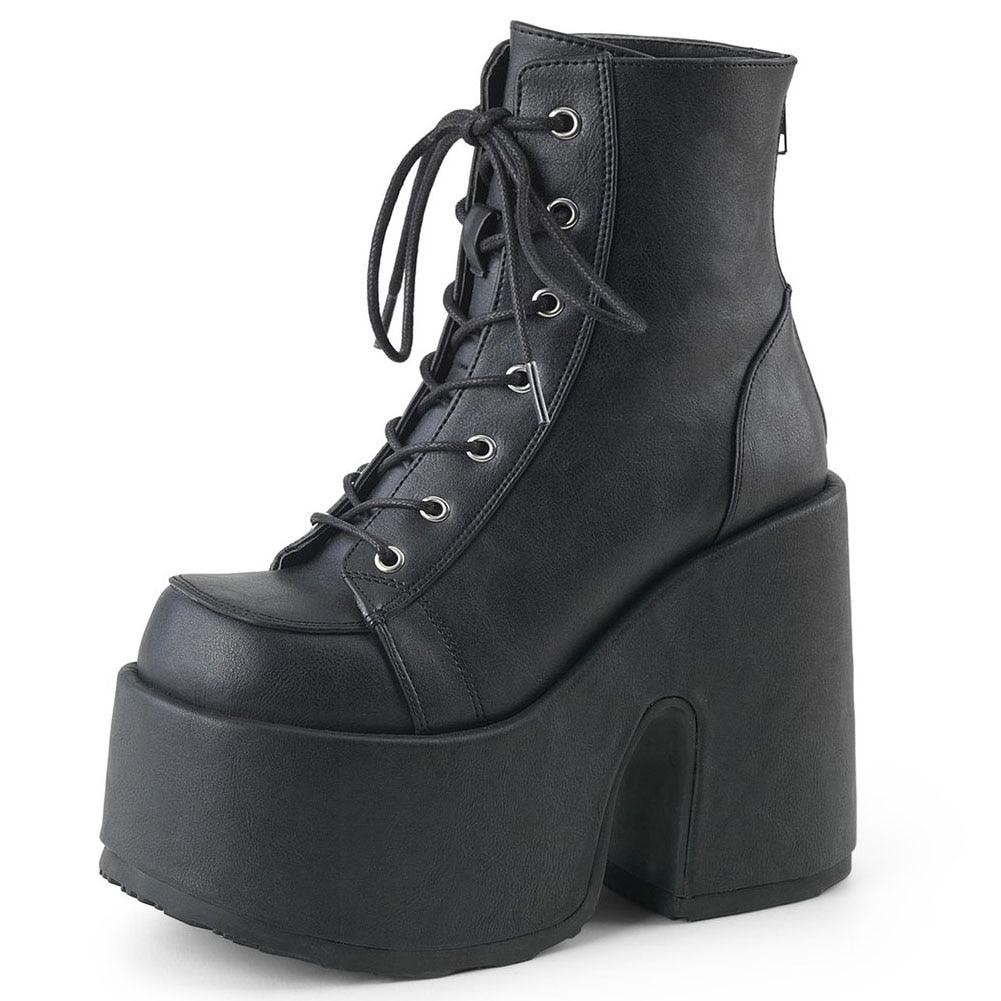 Solid High Heel Ankle Boots Platform Goth