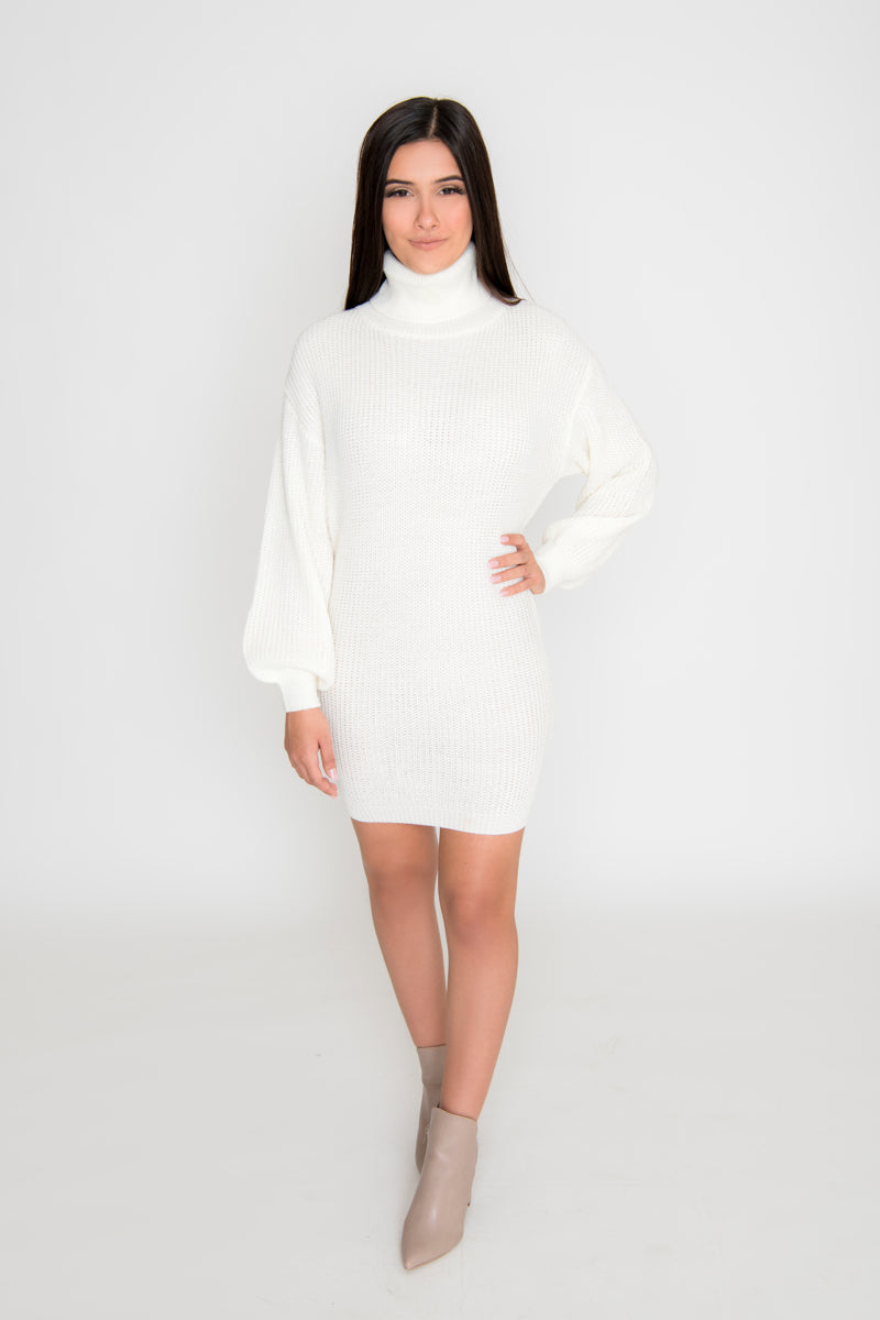 Sophia Sweater Dress - Ivory