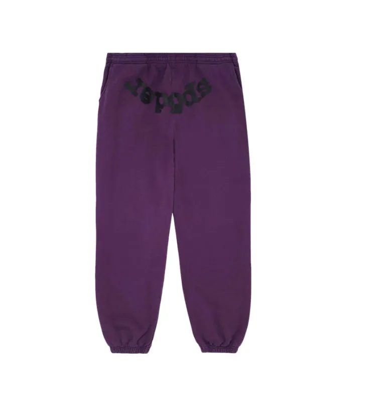 Sp5der - Rhinestones Pullover Pants - Purple