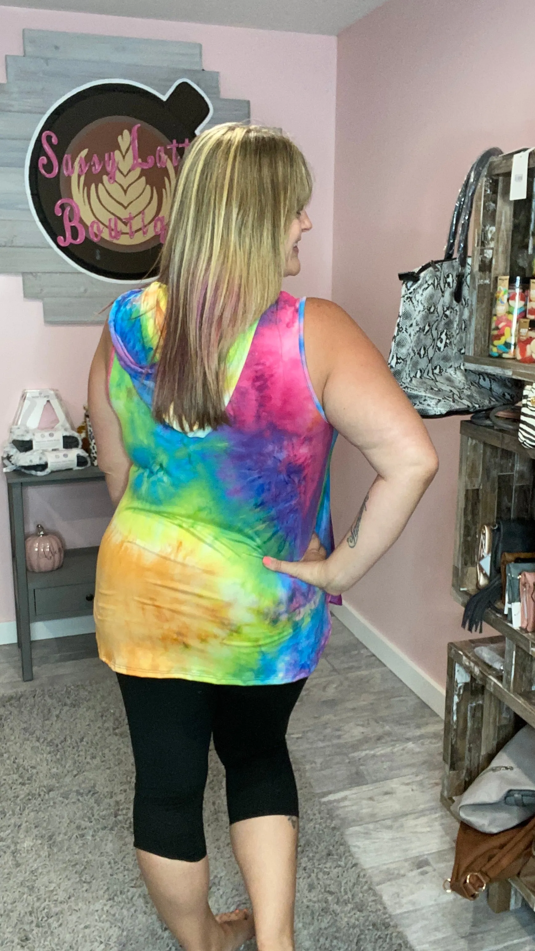 Tie Dye Hoodie Tank