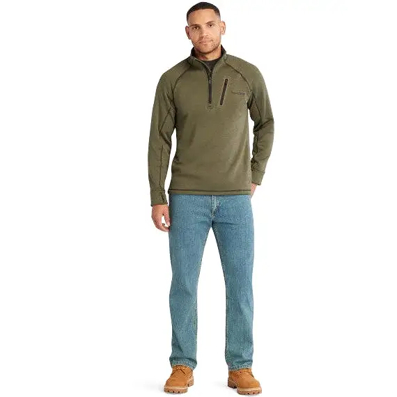 Timberland Pro Men's Reaxion 1/4 Athletic Fleece Jacket -Green- TB0A55RV369