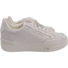 Tommy Hilfiger White Signature Leather Sneakers