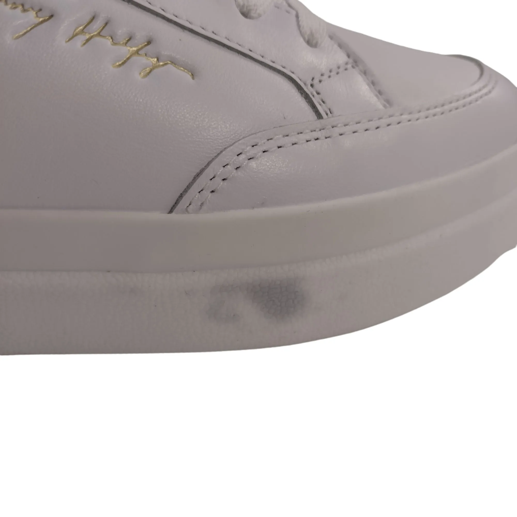 Tommy Hilfiger White Signature Leather Sneakers