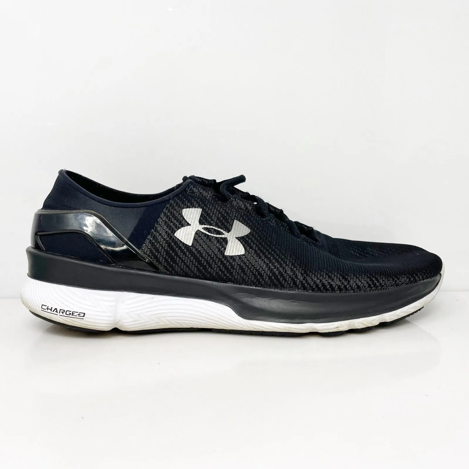 Under Armour Mens Speedform Apollo 2 1276679 Black Running Shoes Sneakers Sz 10