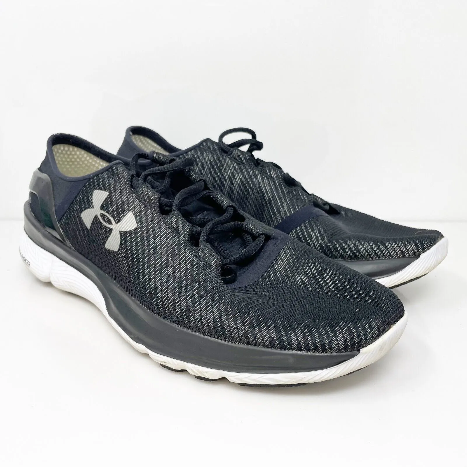 Under Armour Mens Speedform Apollo 2 1276679 Black Running Shoes Sneakers Sz 10