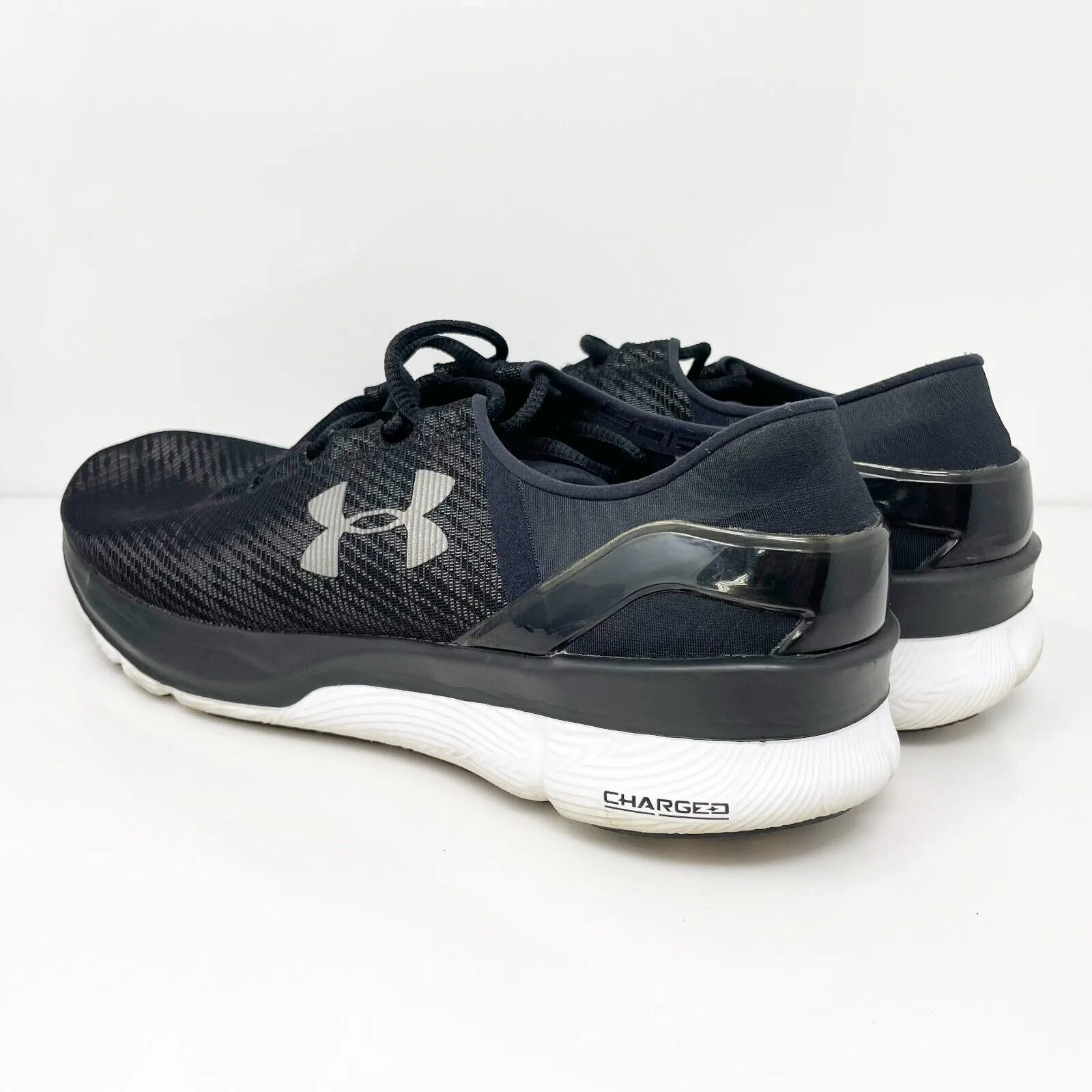 Under Armour Mens Speedform Apollo 2 1276679 Black Running Shoes Sneakers Sz 10