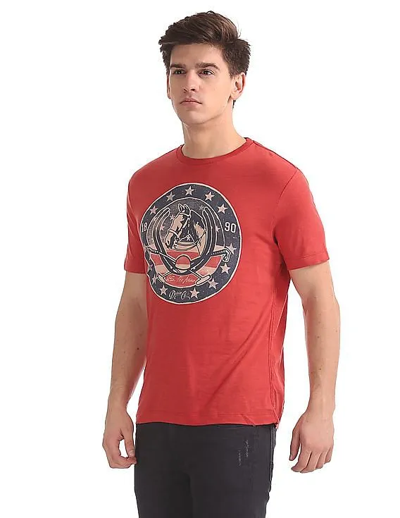 U.S. Polo Assn. Denim Co. Muscle Fit Slub Graphic T-Shirt