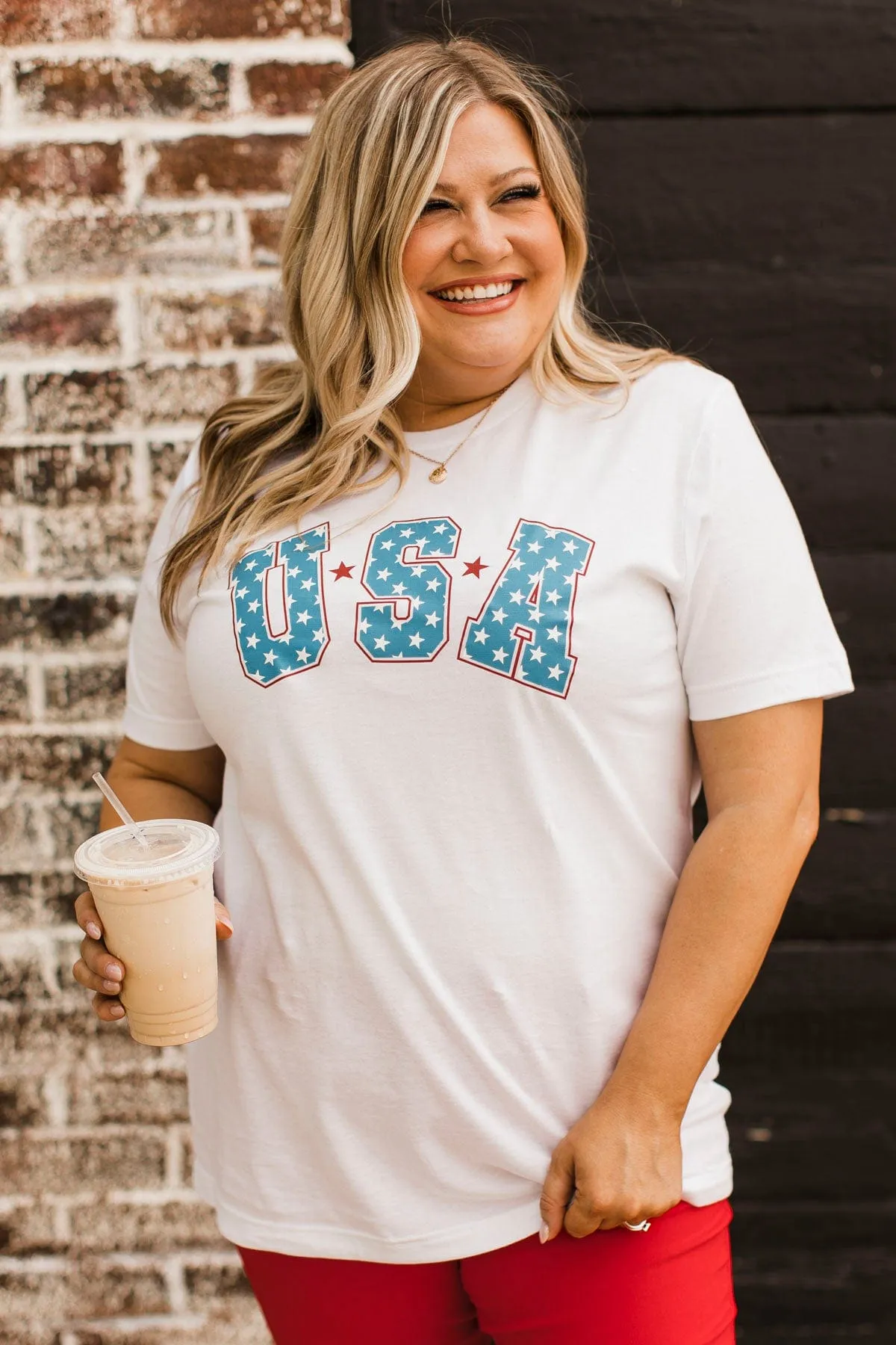 USA Graphic Tee- White