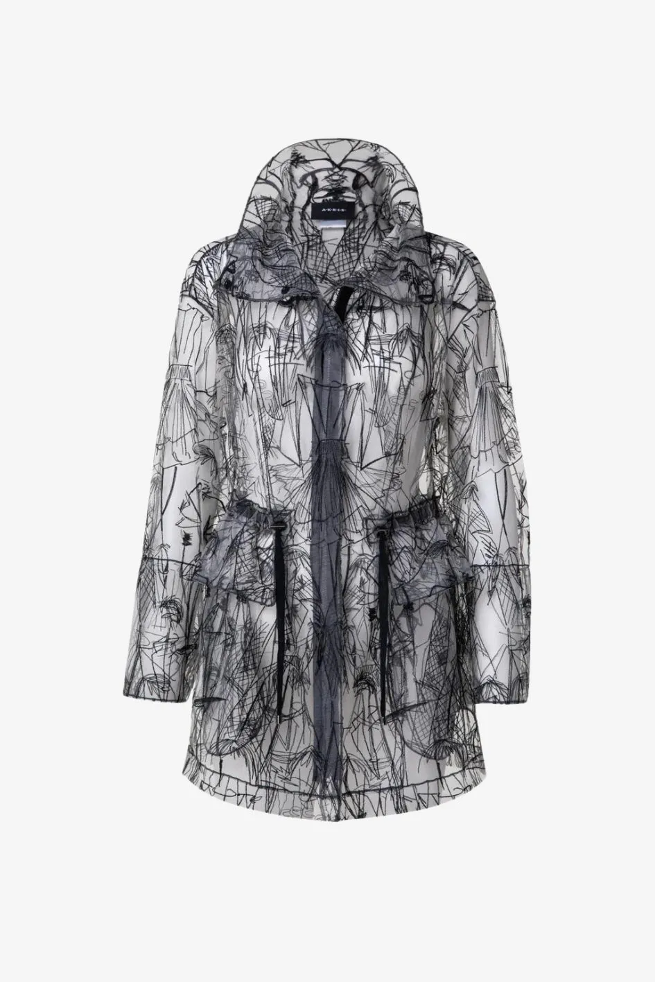 Valdemar Techno Tulle Parka mit Croquis Stickerei