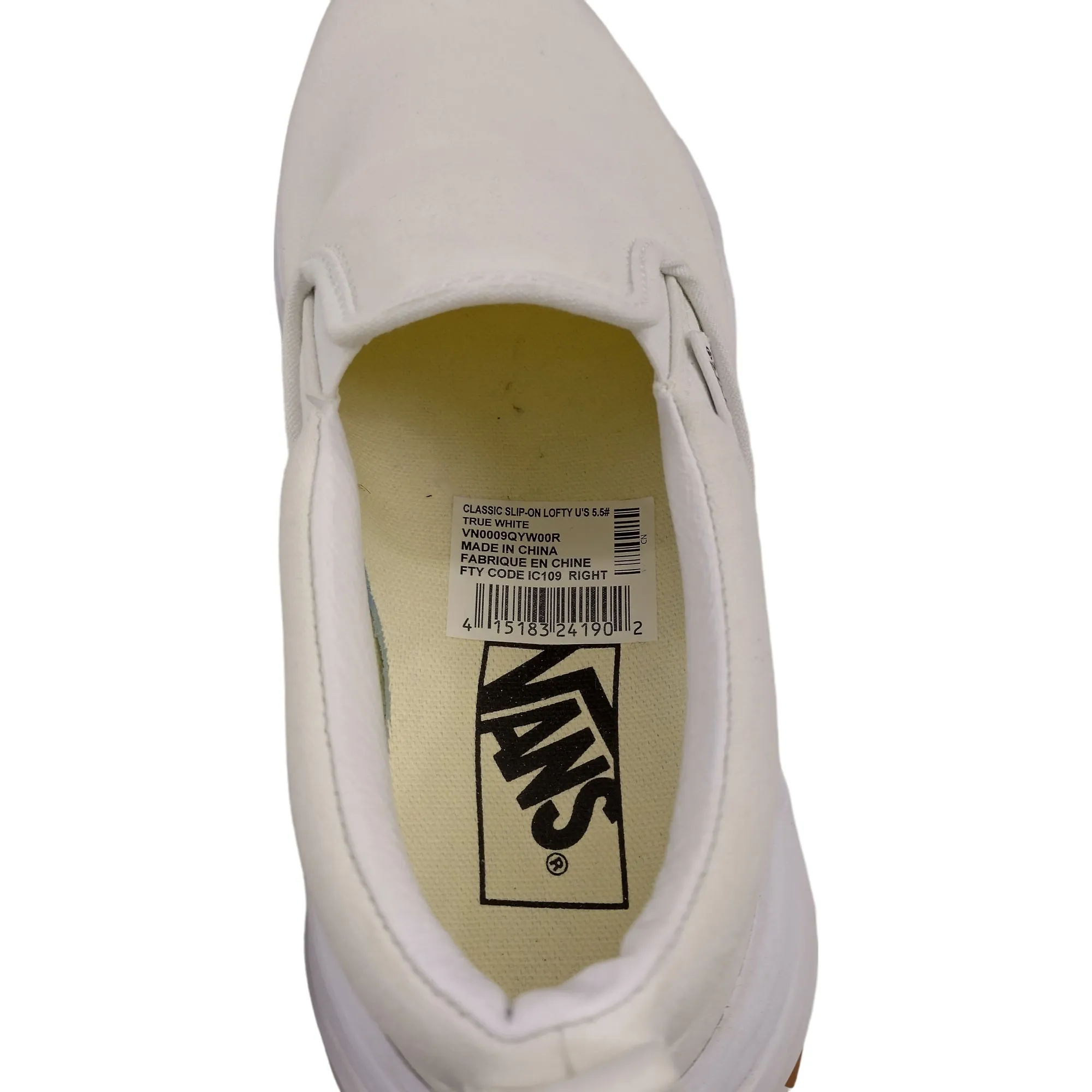 Vans True White Classic Slip-On Lofty Sneakers