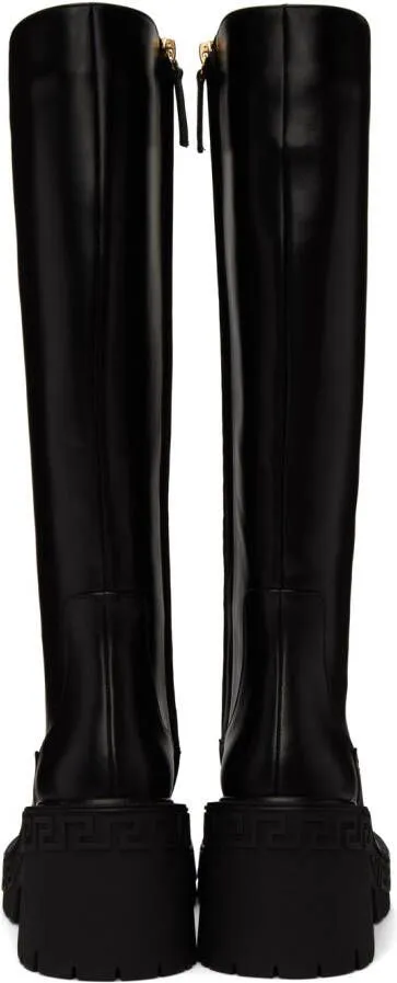 Versace Black Greca Boots