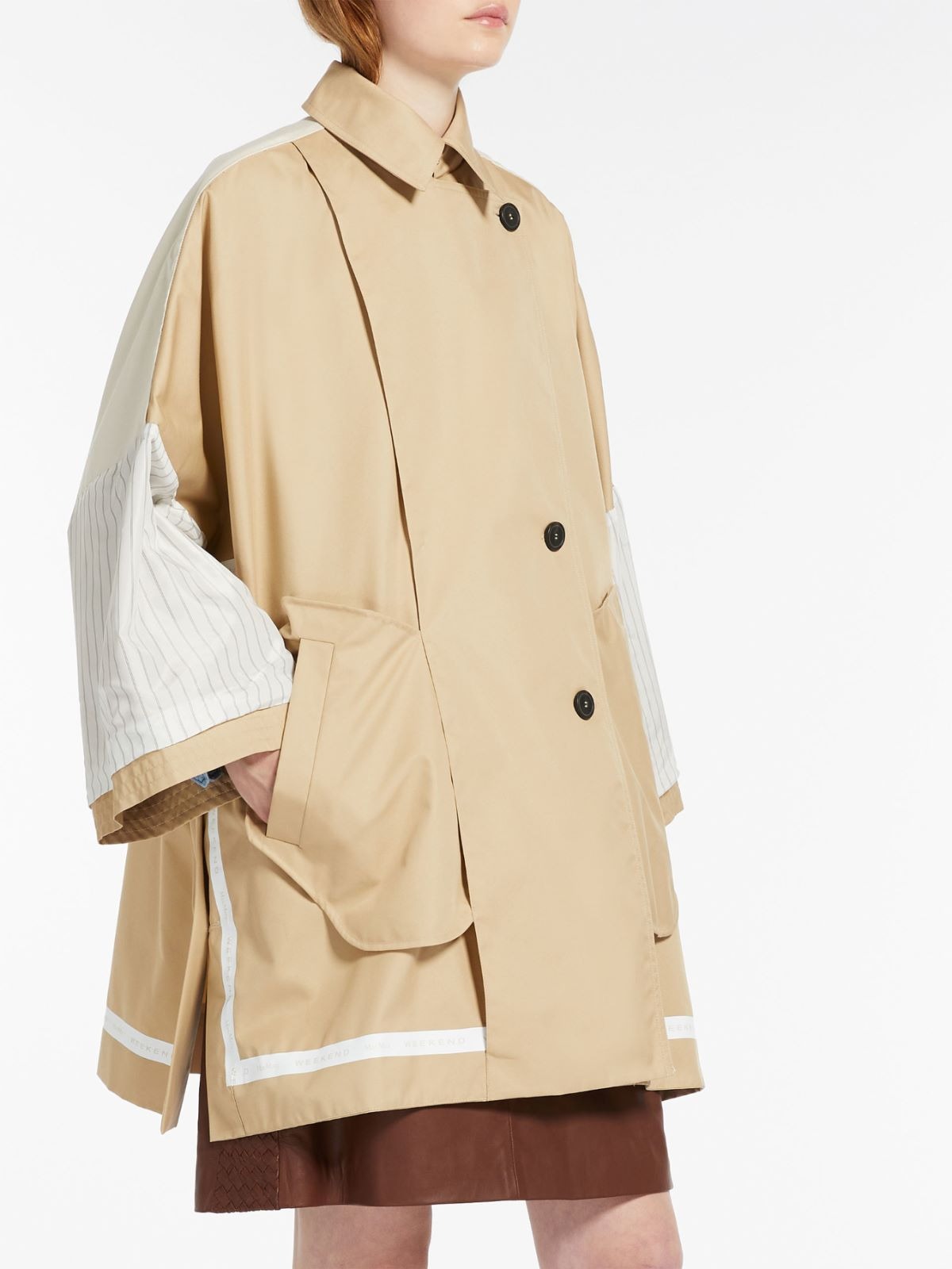 Weekend Max Mara Zelante Reversible Rain Poncho in Honey