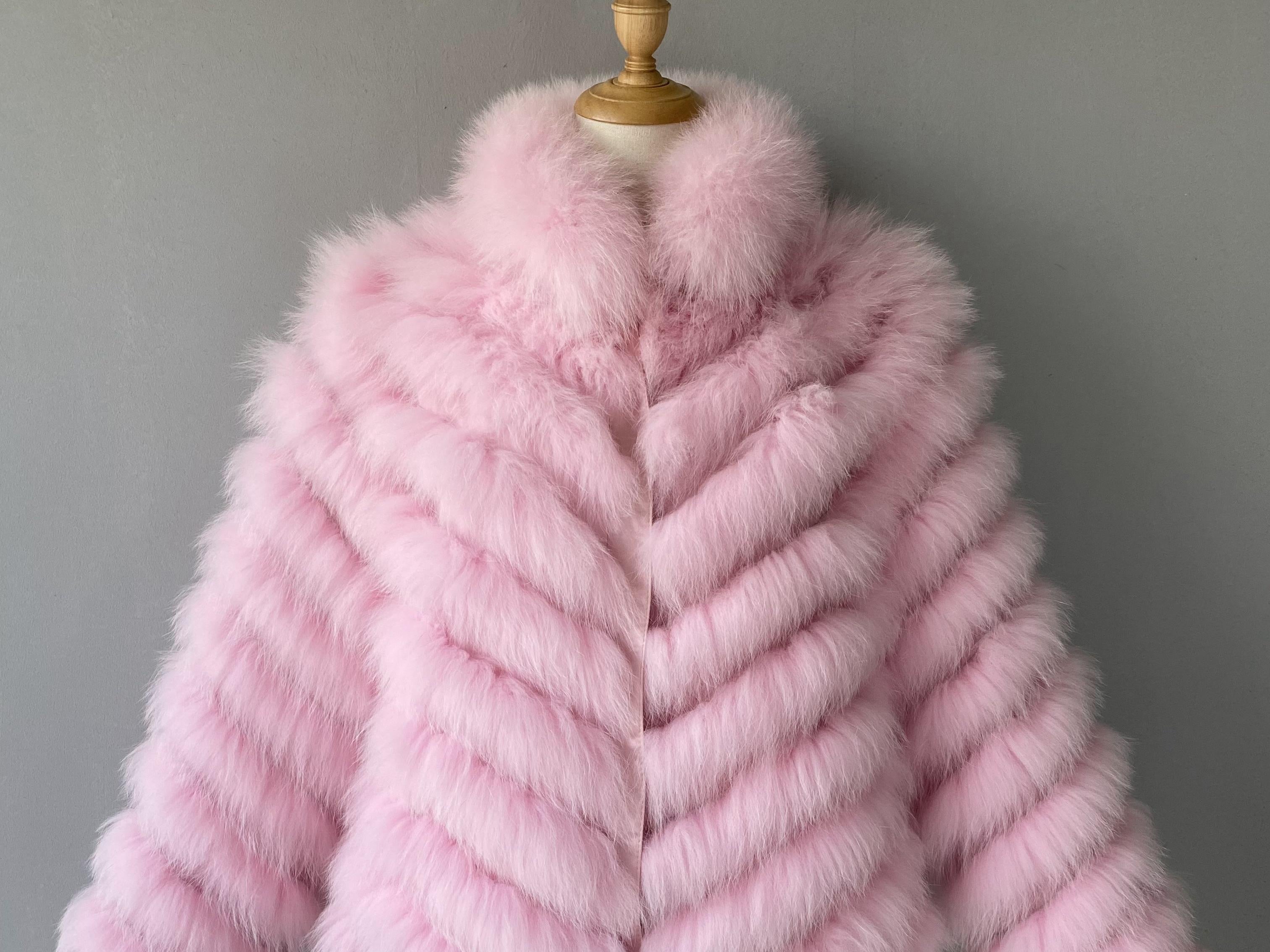 Women's Winter Warm Fluffy Real Fox Fur Silk Double-Sided Wear Long Jacket