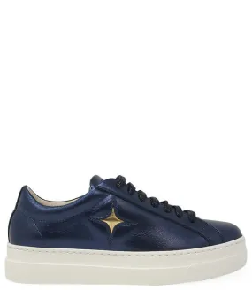 x MADISON MAISON LEATHER PLATFORM SNEAKER - NAVY